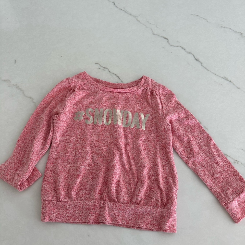 GAP Kids Pink 'SNOWDAY' Sweatshirt